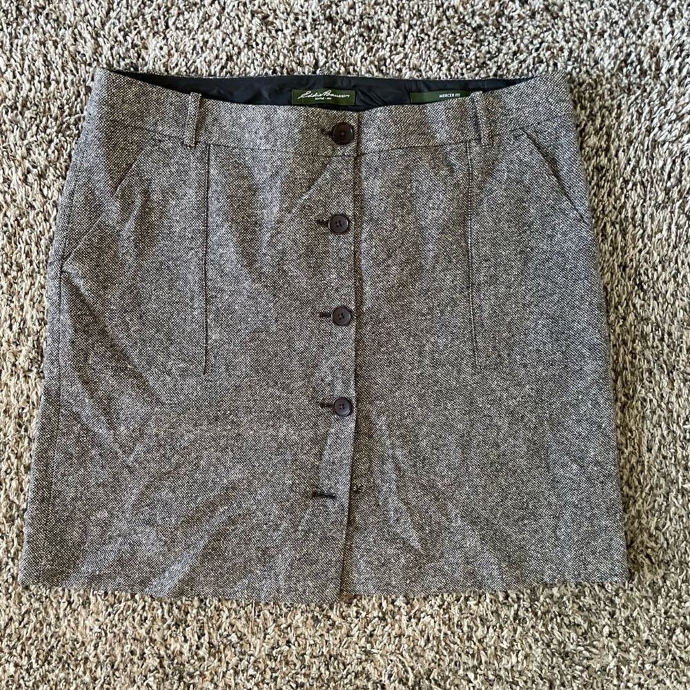 Eddie Bauer Black/White Tweed Skirt